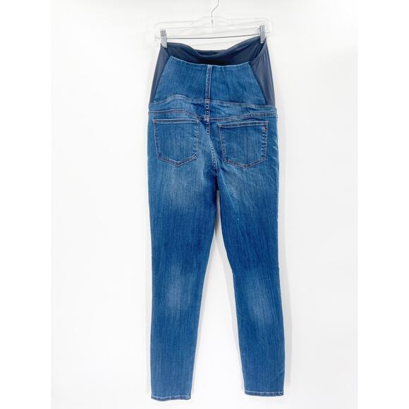 Madewell Maternity Over-the-Belly Skinny Jeans in Danny Blue Wash Denim 28 - Picture 4 of 9